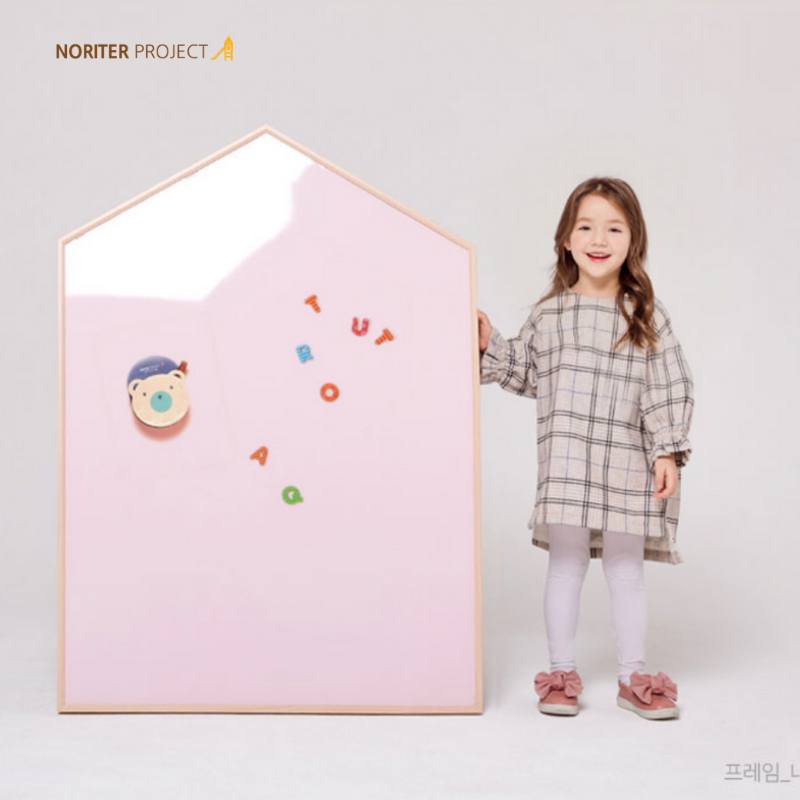 Noriterboard Magnetic Board One Tone in Natural Wood (Medium / Large - Pink + Free Gifts | Little Baby.